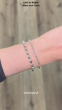 Load and play video in Gallery viewer, 3mm - 14k Gold Moon Cut Bead Bracelet