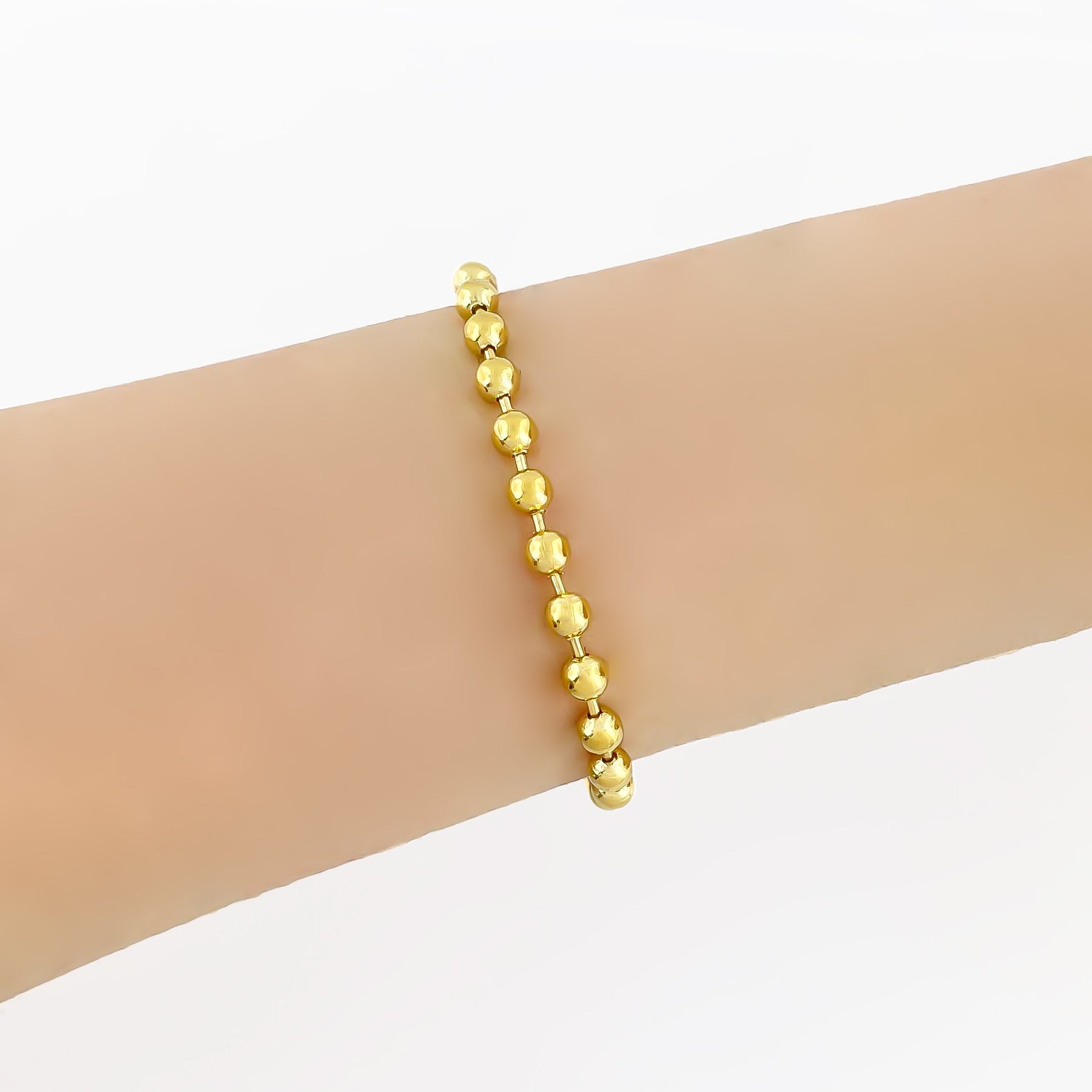 4mm Ball Bead Bracelet Gold Jewelry Mour & Co.