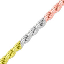 Load image into Gallery viewer, 3MM Tri-Gold Rope Chain (Diamond Cut) - Mour & Co.