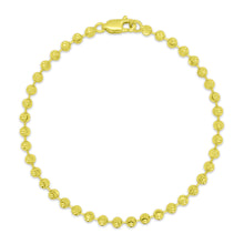 Load image into Gallery viewer, 3mm 14k Gold Moon Cut Bead Bracelet - Mour & Co.