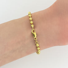 Load image into Gallery viewer, 4mm 14k Gold Moon Cut Bead Bracelet - Mour & Co.