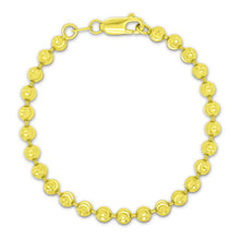 Load image into Gallery viewer, 4mm 14k Gold Moon Cut Bead Bracelet - Mour & Co.
