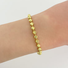 Load image into Gallery viewer, 4mm 14k Gold Moon Cut Bead Bracelet - Mour & Co.