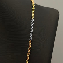 Load image into Gallery viewer, 3MM Tri-Gold Rope Chain (Diamond Cut) - Mour & Co.