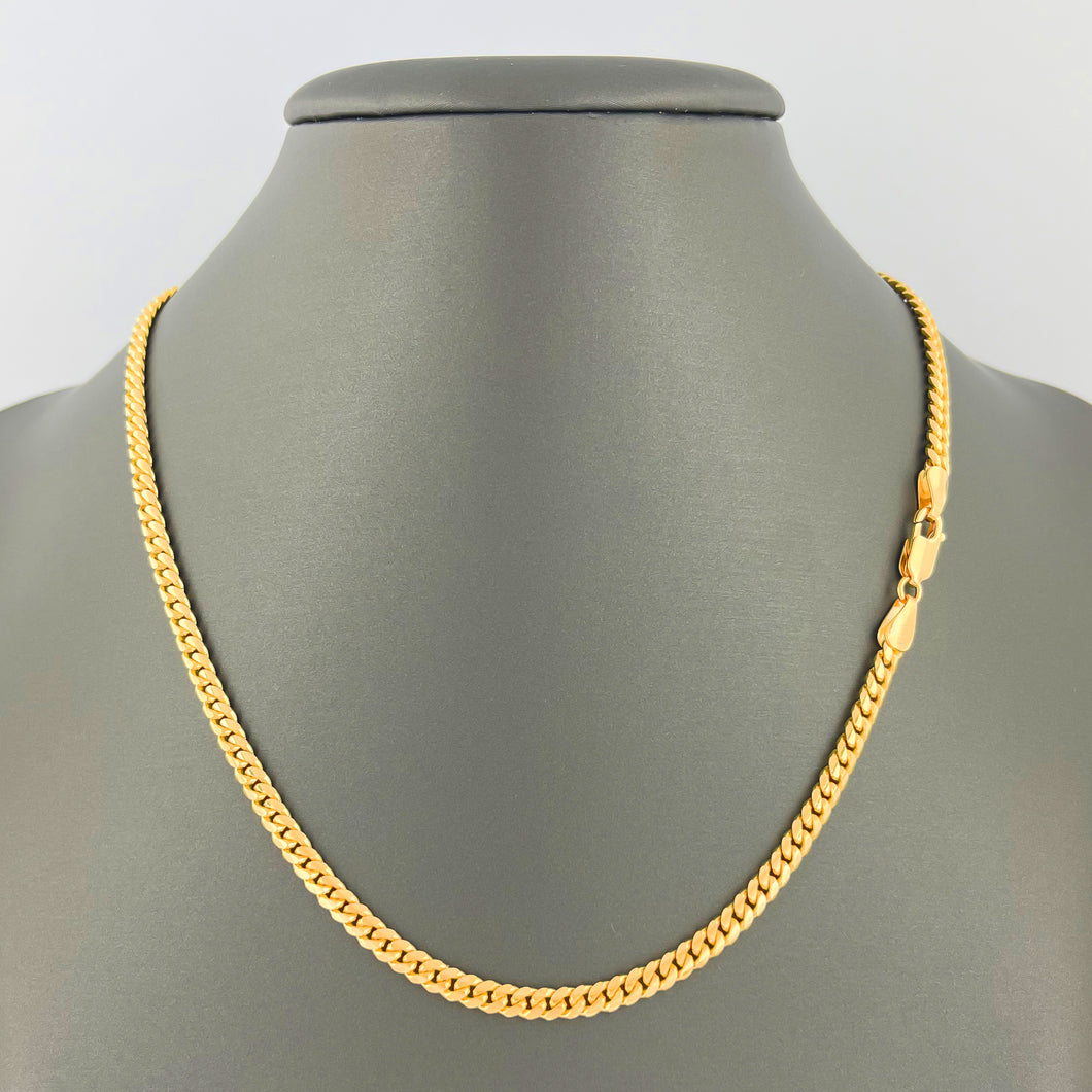 22k 4mm Miami Cuban Link Chain