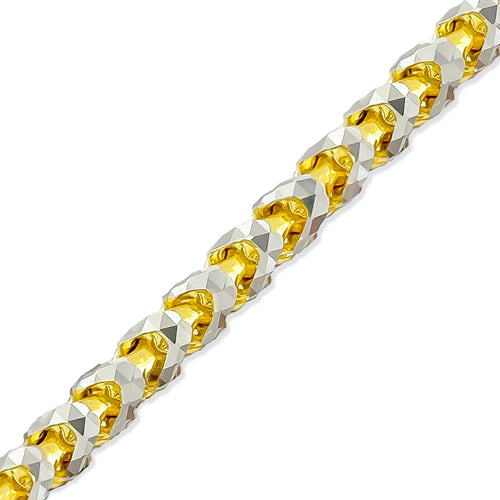 4MM Two-Tone Franco Chain (Prism Cut) - Mour & Co.