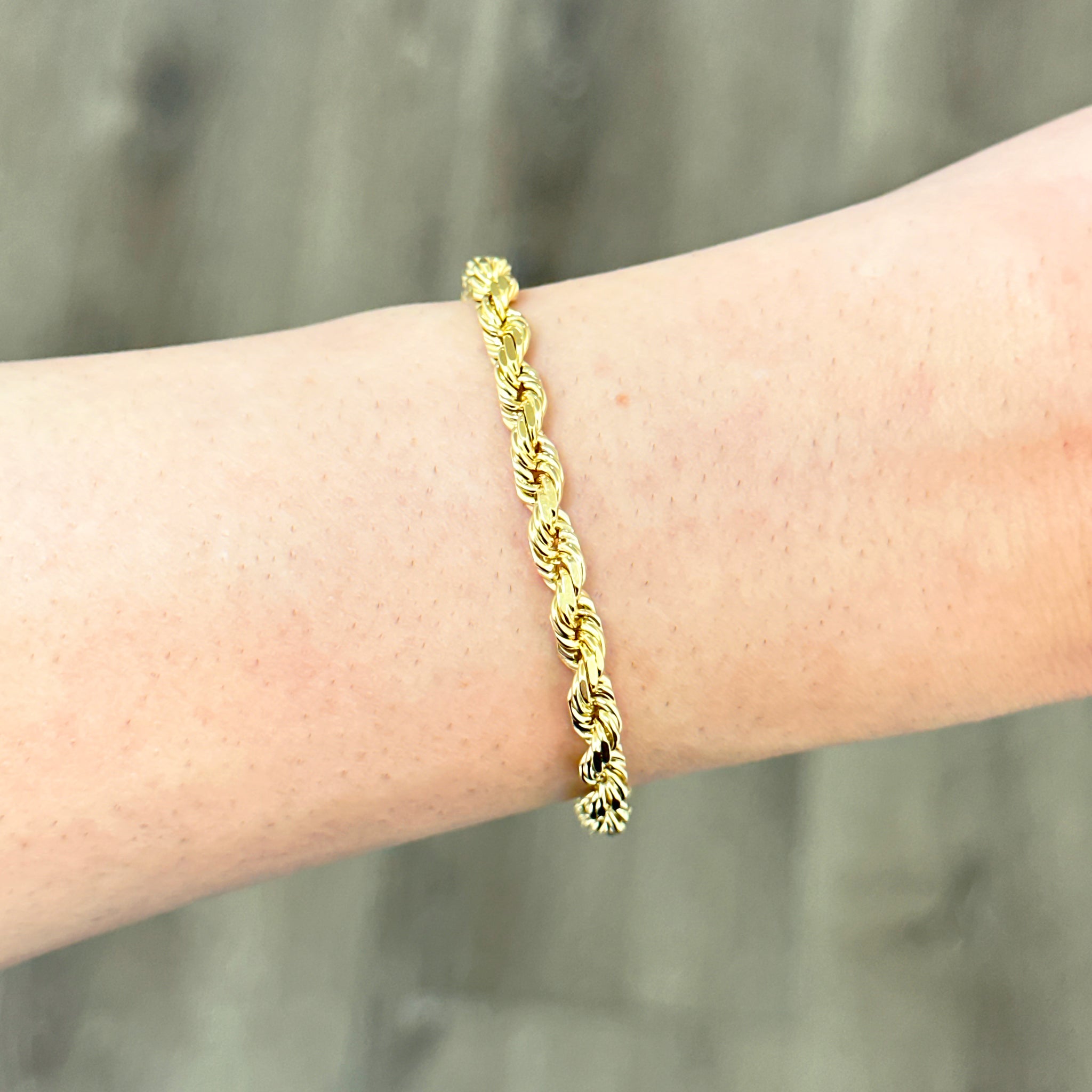 5MM Rope Bracelet (Diamond Cut) Mour - Main Image