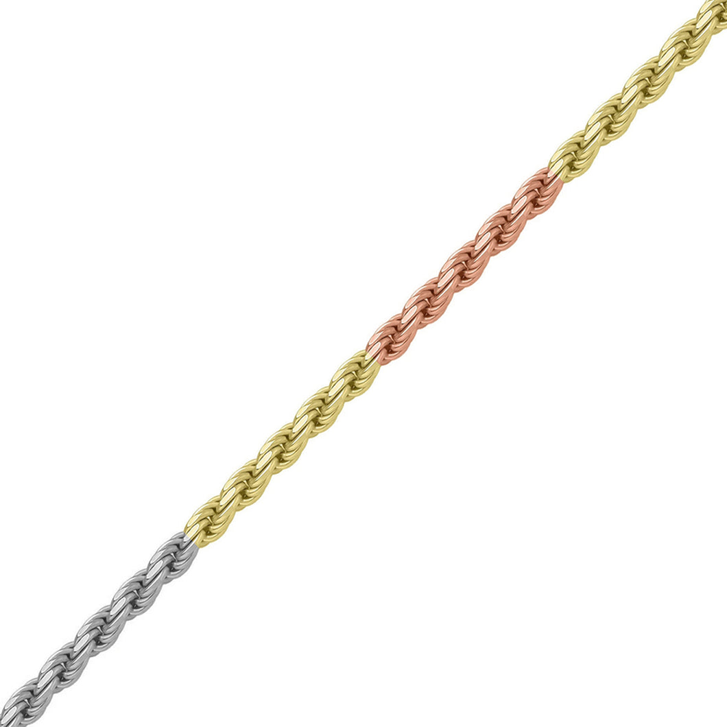 6MM Tri-Gold Rope Chain (Diamond Cut)